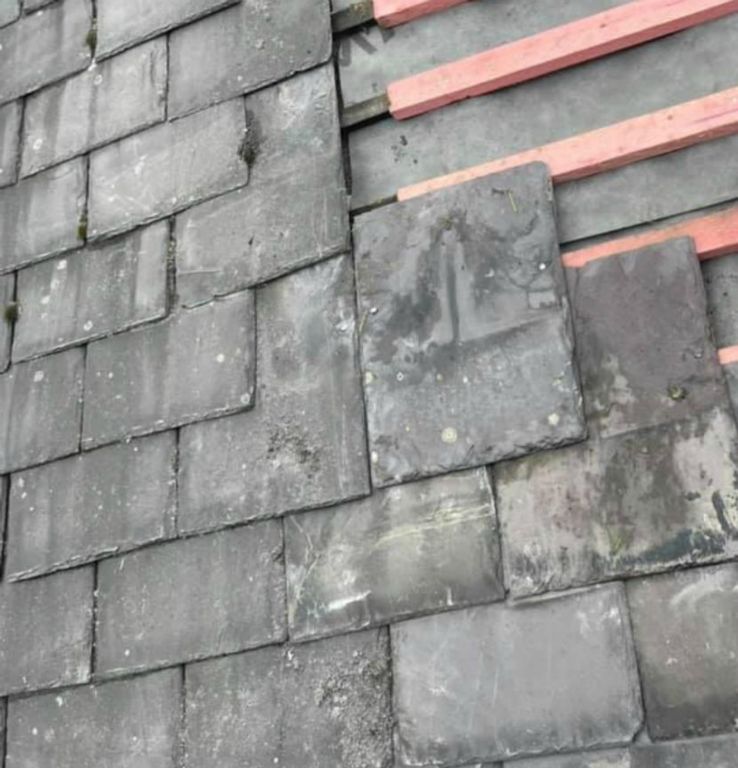Tiled Roof repair in progress